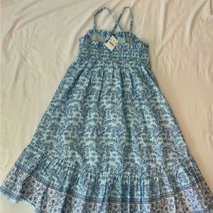 NWT J.Crew Crewcuts Girls Lurex Cross-back Dress in Block Print